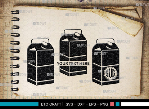 Boxes For Milk And Juice Monogram, Boxes For Milk And Juice Silhouette, Milk And Juice Box SVG, Juice Box Svg, Boxes Milk Svg, Milk Box Svg, Milk Box Bundle, SB00460 SVG ETC Craft 