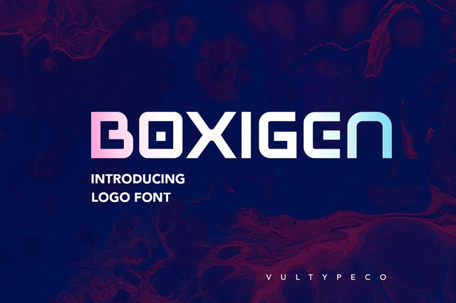 BOXIGEN - Tech Font Font Vultype Co 