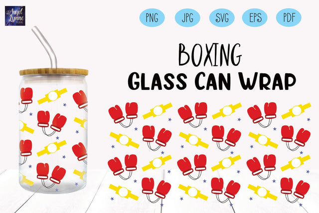 Boxing Glass Wrap | Boxing Libbey Glass Wrap SVG Angel Lynne Designs 
