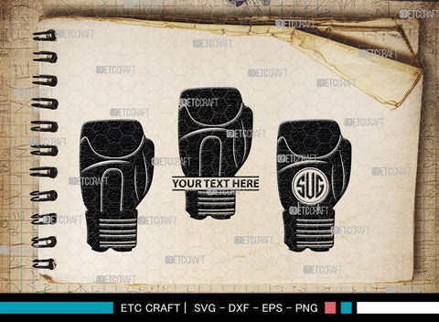 Boxing Gloves monogram, Boxing Gloves Silhouette, Sport Gloves Svg, Boxing Svg, Sports svg, Fighting Svg, Boxing Gloves Svg, SB00108 SVG ETC Craft 