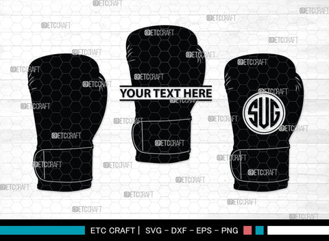 Boxing Gloves monogram, Boxing Gloves Silhouette, Sport Gloves Svg, Boxing Svg, Sports svg, Fighting Svg, Boxing Gloves Svg, SB00108 SVG ETC Craft 