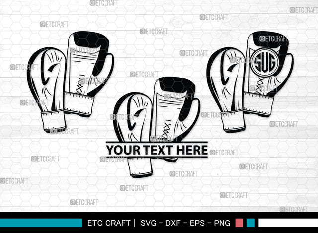 Boxing Gloves monogram, Boxing Gloves Silhouette, Sport Gloves Svg, Boxing Svg, Sports svg, Fighting Svg, Boxing Gloves Svg, SB00108 SVG ETC Craft 