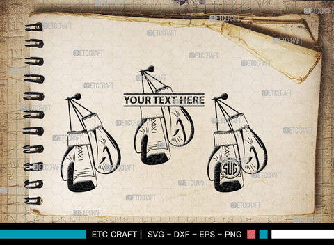 Boxing Gloves monogram, Boxing Gloves Silhouette, Sport Gloves Svg, Boxing Svg, Sports svg, Fighting Svg, Boxing Gloves Svg, SB00108 SVG ETC Craft 