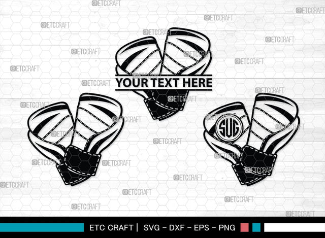 Boxing Gloves monogram, Boxing Gloves Silhouette, Sport Gloves Svg, Boxing Svg, Sports svg, Fighting Svg, Boxing Gloves Svg, SB00108 SVG ETC Craft 