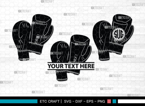 Boxing Gloves monogram, Boxing Gloves Silhouette, Sport Gloves Svg, Boxing Svg, Sports svg, Fighting Svg, Boxing Gloves Svg, SB00108 SVG ETC Craft 