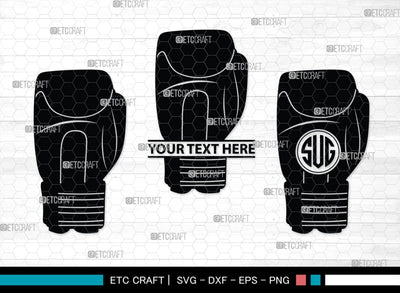 Boxing Gloves monogram, Boxing Gloves Silhouette, Sport Gloves Svg, Boxing Svg, Sports svg, Fighting Svg, Boxing Gloves Svg, SB00108 SVG ETC Craft 