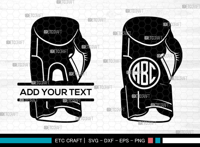 Boxing Gloves Monogram SVG, Boxing Gloves SVG, Boxing Svg, Sports Svg, Fighting Svg, Boxing Gloves Icon Svg , Split Monogram SVG ETC Craft 
