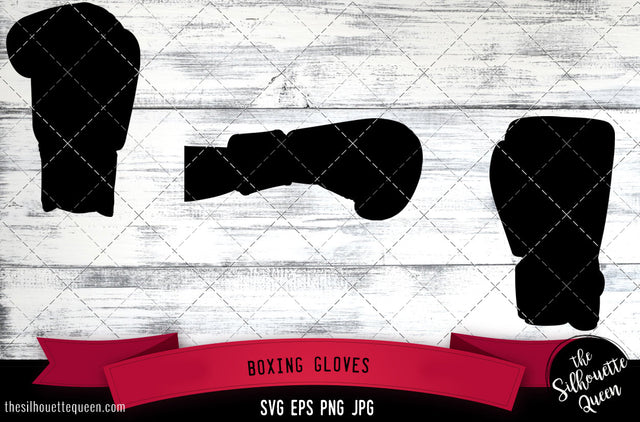 Boxing Gloves Silhouette Vector SVG SVG Loveleen Kaur 