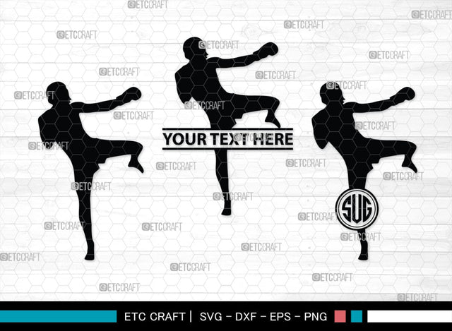Boxing Monogram, Boxing Silhouette, Fighting Svg, Boxing Svg, Sports svg, kickboxing Svg, SB00107 SVG ETC Craft 