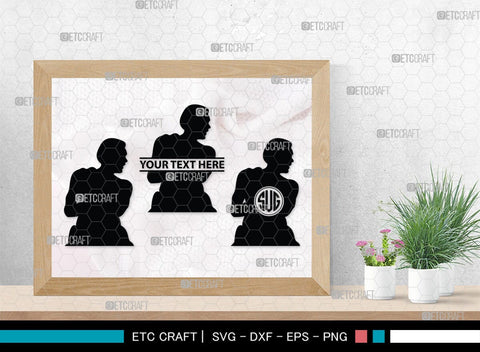 Boxing Monogram, Boxing Silhouette, Fighting Svg, Boxing Svg, Sports svg, kickboxing Svg, SB00107 SVG ETC Craft 