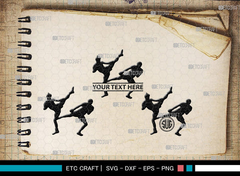 Boxing Monogram, Boxing Silhouette, Fighting Svg, Boxing Svg, Sports svg, kickboxing Svg, SB00107 SVG ETC Craft 