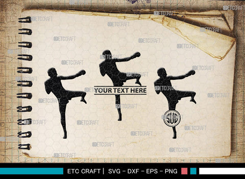 Boxing Monogram, Boxing Silhouette, Fighting Svg, Boxing Svg, Sports svg, kickboxing Svg, SB00107 SVG ETC Craft 
