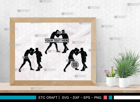 Boxing Monogram, Boxing Silhouette, Fighting Svg, Boxing Svg, Sports svg, kickboxing Svg, SB00107 SVG ETC Craft 