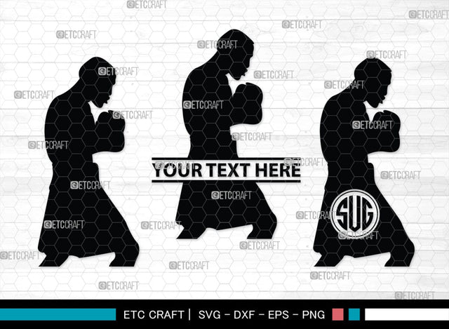 Boxing Monogram, Boxing Silhouette, Fighting Svg, Boxing Svg, Sports svg, kickboxing Svg, SB00107 SVG ETC Craft 
