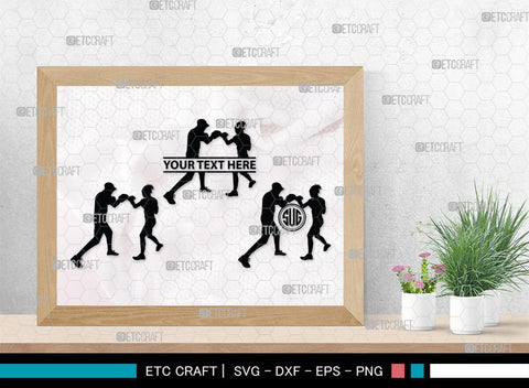 Boxing Monogram, Boxing Silhouette, Fighting Svg, Boxing Svg, Sports svg, kickboxing Svg, SB00107 SVG ETC Craft 