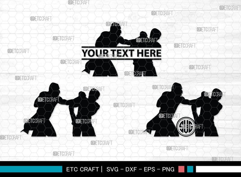 Boxing Monogram, Boxing Silhouette, Fighting Svg, Boxing Svg, Sports ...