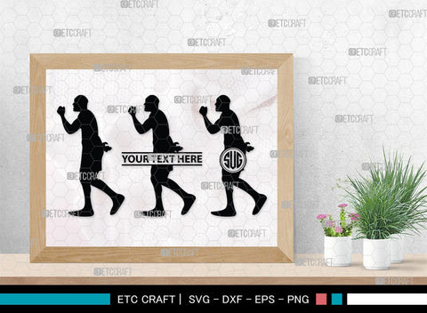 Boxing Monogram, Boxing Silhouette, Fighting Svg, Boxing Svg, Sports svg, kickboxing Svg, SB00107 SVG ETC Craft 