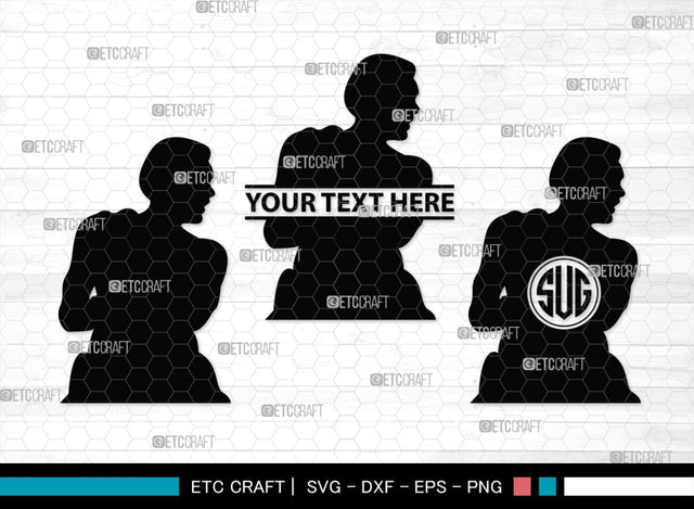 Boxing Monogram, Boxing Silhouette, Fighting Svg, Boxing Svg, Sports svg, kickboxing Svg, SB00107 SVG ETC Craft 