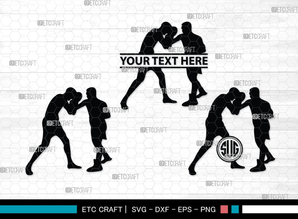 Boxing Monogram, Boxing Silhouette, Fighting Svg, Boxing Svg, Sports ...