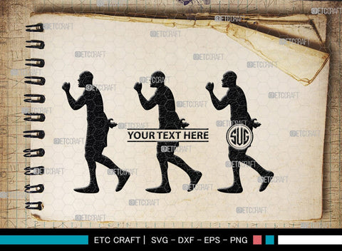 Boxing Monogram, Boxing Silhouette, Fighting Svg, Boxing Svg, Sports svg, kickboxing Svg, SB00107 SVG ETC Craft 