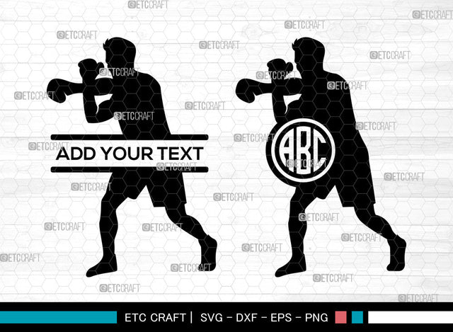 Boxing Monogram SVG, Circle Monogram, Boxing Gloves Svg, Boxing Helmet Svg, Boxing Ring Svg, Boxing Men Svg, Boxing SVG ETC Craft 