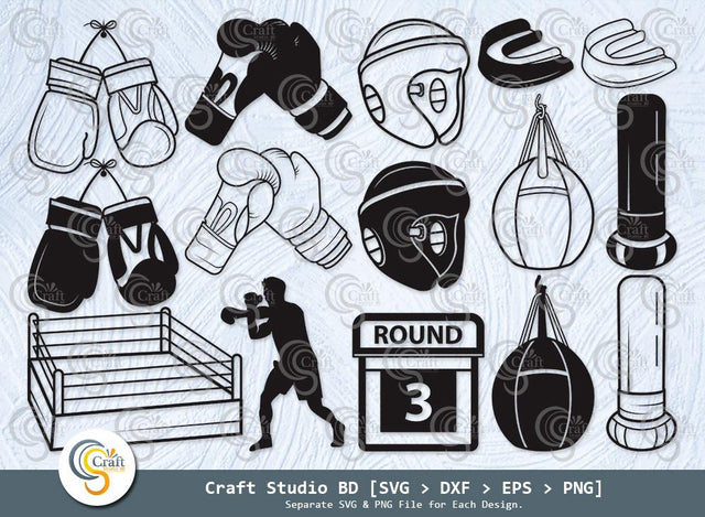 boxing svg, boxing, boxer, sports, fighting svg, punch svg, boxing round card, outline, silhouette, cricut svg, svg cut file, cutting file, svg for cricut, SVG ETC Craft 