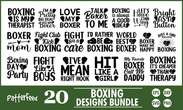 Boxing SVG Designs Bundle SVG PatternFeed8 