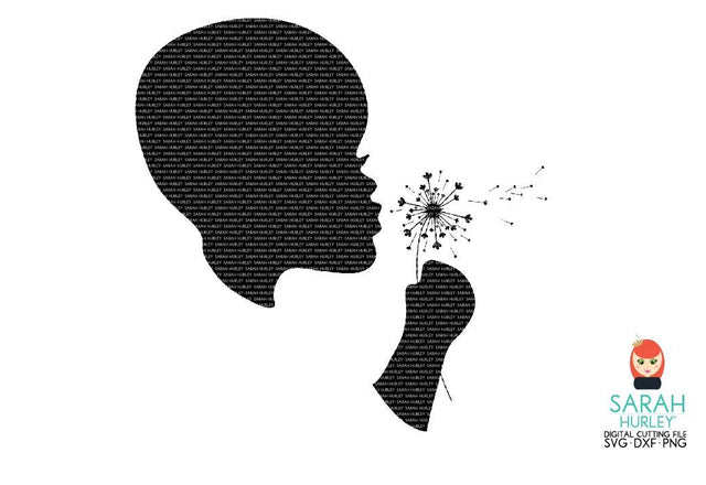Boy Blowing Dandelion SVG Sarah Hurley 
