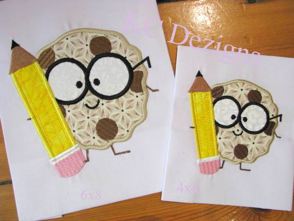 Boy Cookie With Pencil Embroidery/Applique DESIGNS KC Dezigns 