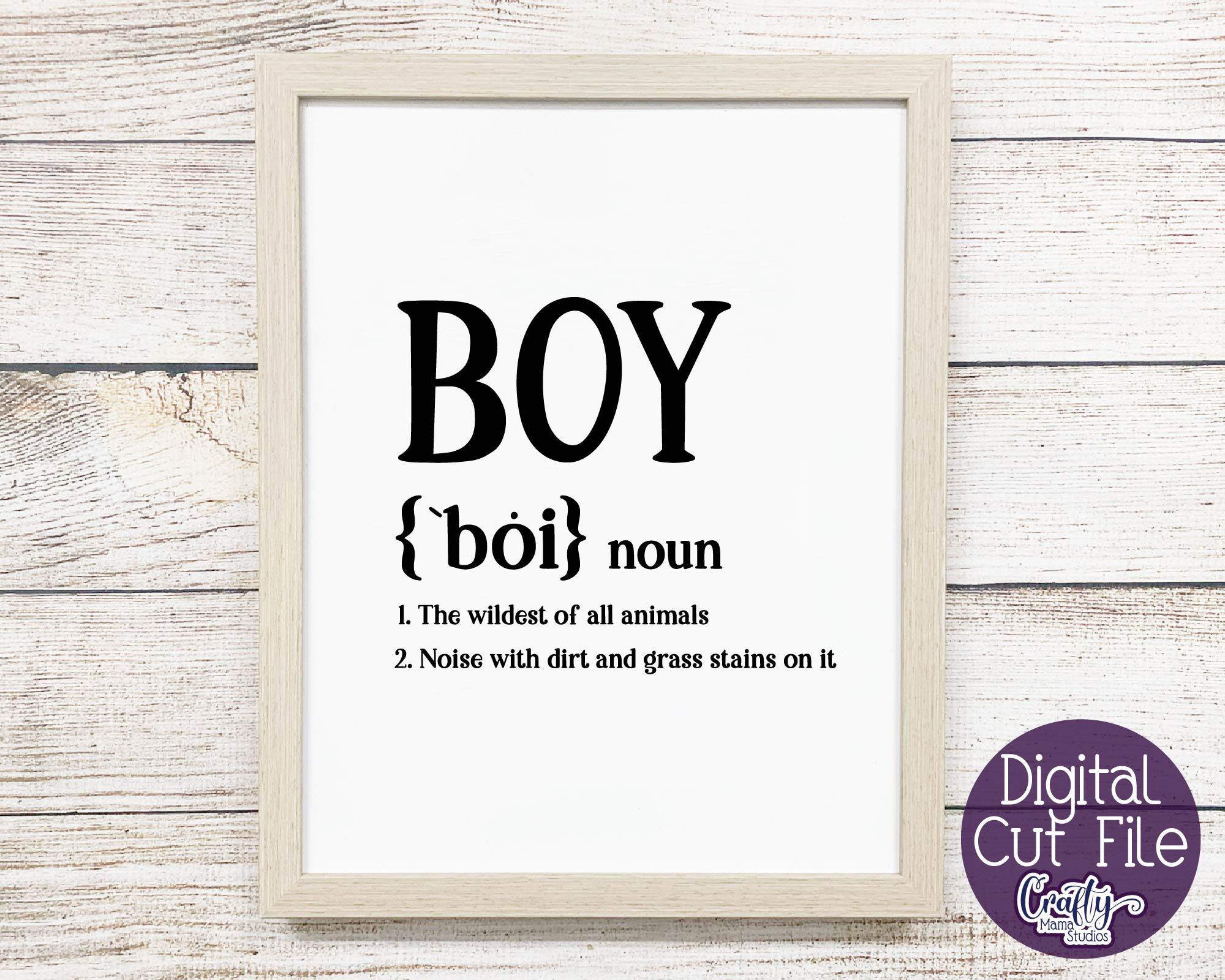 Boy Definition SVG - Family SVG File - Funny Family SVG - So Fontsy
