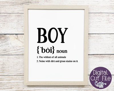 Boy Definition SVG - Family SVG File - Funny Family SVG SVG Crafty Mama Studios 