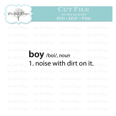 Boy Definition SVG One Oak Designs 