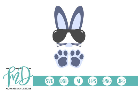 Boy Easter Bunny with Sunglasses SVG Morgan Day Designs 