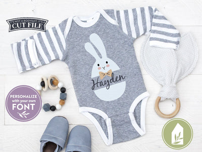 Boy Egg Bunny svg | Easter Bunny svg | Easter Egg svg SVG LilleJuniper 