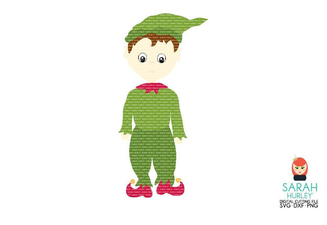 Boy Elf SVG Sarah Hurley 