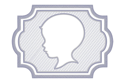 Boy head embossed machine embroidery digital download Embroidery/Applique DESIGNS embroidery-workshop 