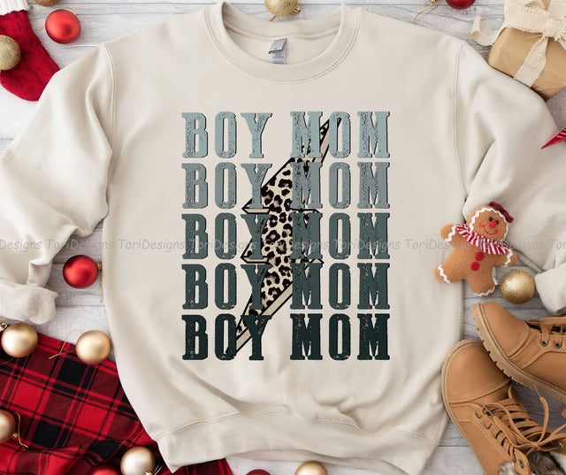 Boy Mama Distressed Lightning Bolt PNG, Leopard Print Distressed Retro Design, Cheetah Print Tshirt Design, Sublimation Digital Download Sublimation ToriDesigns 