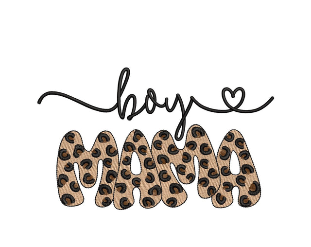 Boy Mama Embroidery Design, 4 sizes, Instant Download Embroidery/Applique DESIGNS Nino Nadaraia 