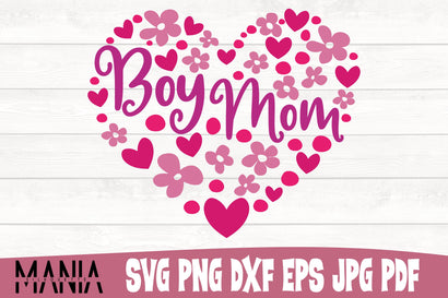 Boy Mama heart Svg Cut file design SVG GraphicMania 