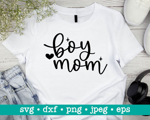 Boy mom svg, Boy mom hand lettered svg, Boy mom jpg, Boy mom png, Boy mom dxf, Cricut cut file, Mama svg, Mommy svg, Mom of boys svg SVG MAKStudion 