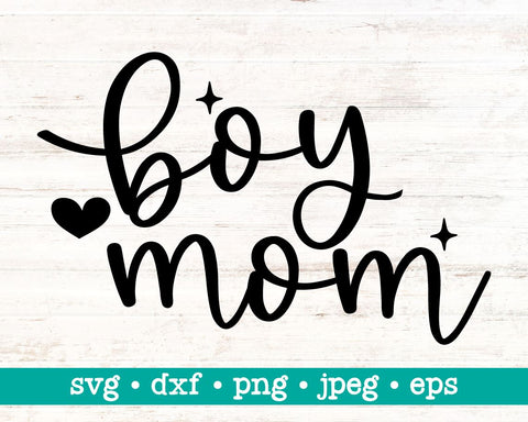 Boy mom svg, Boy mom hand lettered svg, Boy mom jpg, Boy mom png, Boy mom dxf, Cricut cut file, Mama svg, Mommy svg, Mom of boys svg SVG MAKStudion 