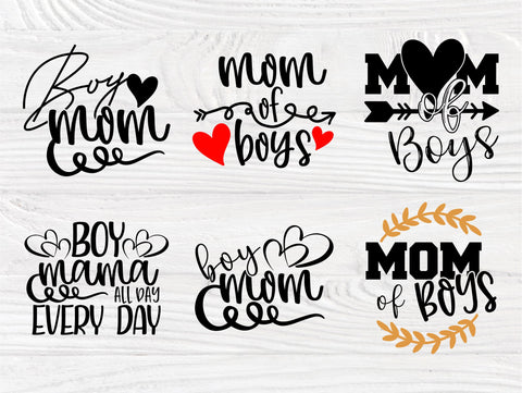 Boy Mom SVG Bundle Mom of Boys Mama Cricut Files SVG TonisArtStudio 