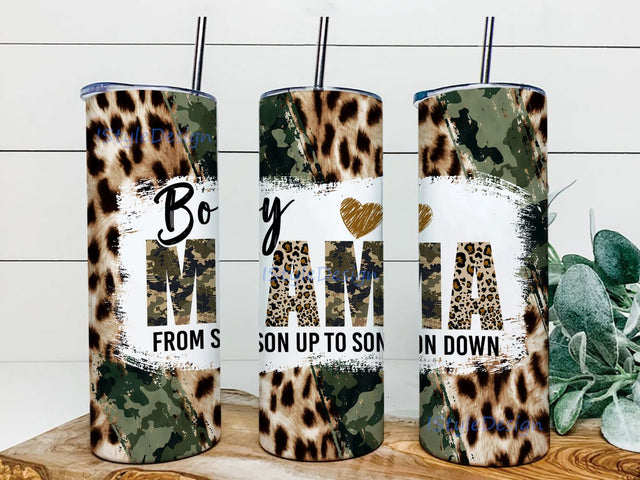 Boy Mom Tumbler PNG, Mom Tumbler PNG, Cheetah Print Boy Mama Tumbler, Leopard Print Cup for Mom, Mom of Boys, New Mom Baby Shower Gift Sublimation iStyleDesign 