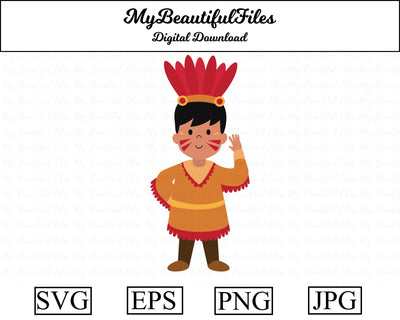 boy native - thanksgiving SVG MyBeautifulFiles 
