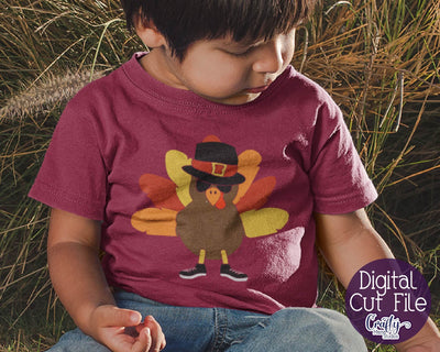Boy Turkey Svg - Thanksgiving Svg SVG Crafty Mama Studios 