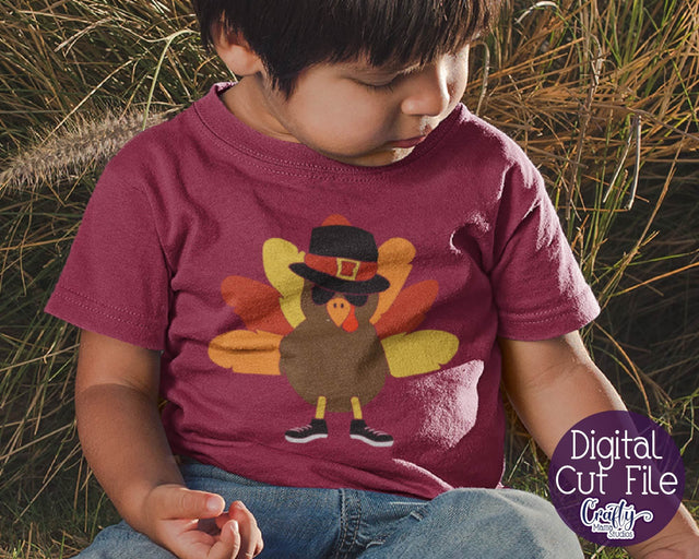 Boy Turkey Svg - Thanksgiving Svg SVG Crafty Mama Studios 