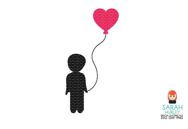 Boy With Balloon SVG Sarah Hurley 