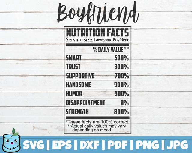 Boyfriend Nutrition Facts SVG MintyMarshmallows 