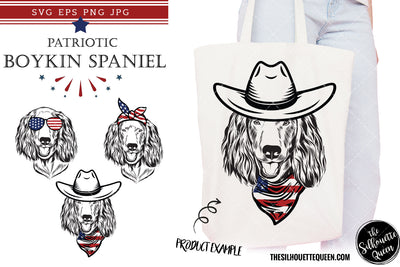 Boykin Spaniel Dog Patriotic Cut files and Sublimation SVG Loveleen Kaur 