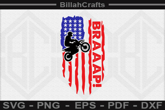 Braaap Motocross SVG File - So Fontsy
